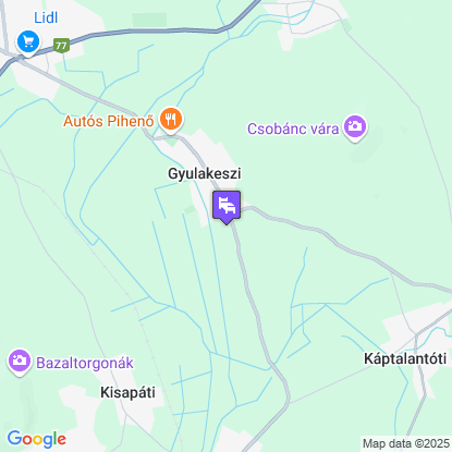 Gyulavezér Lovasbirodalma Panzió a térképen